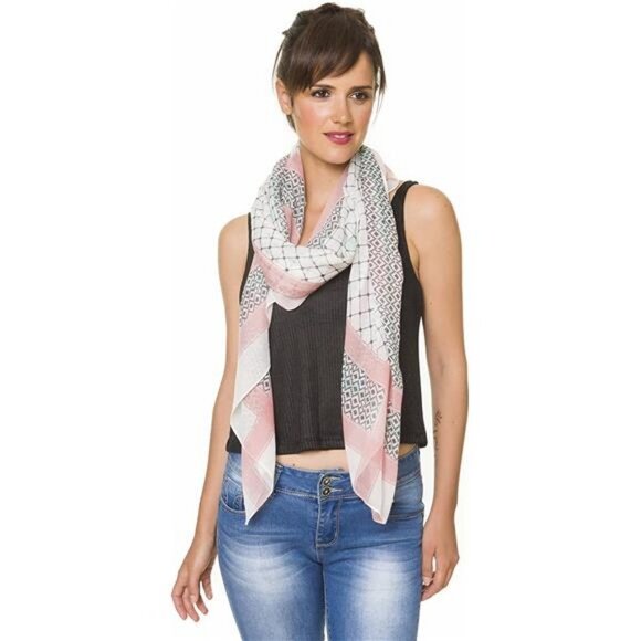 Scarf for Women Lightweight Geometric Fashion Spring Fall Winter Scarves - Picture 2 of 6